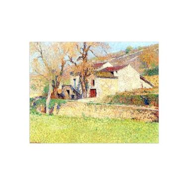 Imagem de BMZFYBS Imagens modernas para sala de estar - impressão em tela - reprodução de pintura de parede famosa - casa camponesa - pôster e impressões 70 x 90 cm 27 x 35 polegadas sem moldura