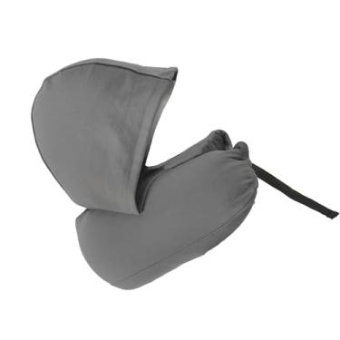 Imagem de Travesseiro de Pescoço Com Capuz Travesseiro Ergonômico para Pescoço para Apoio de Cabeçote de Cabeçote u Tipo u Tipo de Escuro (Cinza escuro)