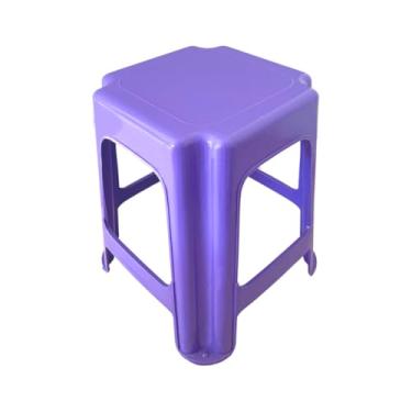 Imagem de Bancos de Plástico Criança Banquinho de plastico Infantil 34cm Kit de 1 ate 4 Peças(04 Peças,Lilás)