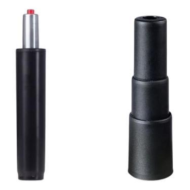 Imagem de Pistão a Gás com Capa Telescópica 3 Estágios para Cadeira de Escritório, Preto