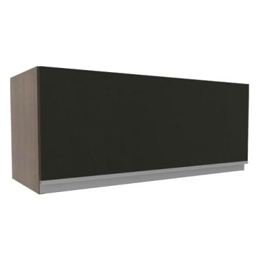 Imagem de Armário Aéreo Madesa Glamy 80 cm 1 Porta - Rustic/Preto