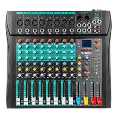 Imagem de Mesa De Som 8 Canais Bluetooth Usb Mixer Mp3 Player Digital - KNUP