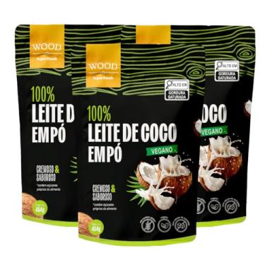Imagem de Kit 3 Leite de Coco em Pó 100% Puro Vegano Sem Lactose 454g