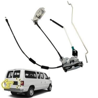 Imagem de Unikpas Conjunto de trava de porta com cabo compatível com Ford E150 E250 E350 E350 Maçaneta de porta traseira direita trava conectiva de placa de carro 6C2Z-15431A02-AA