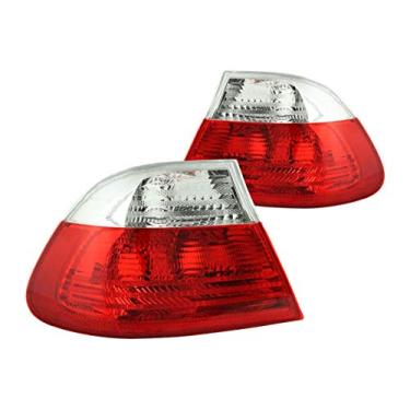 Imagem de AnzoUSA 221217 Lanterna traseira vermelho/transparente para BMW Série 3 - (Vendido em pares)