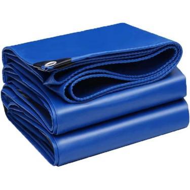 Imagem de Tarpa com ilhós, lona retangular 300g / m², lona de lona à prova de lágrimas à prova de poeira resistente a desbotamento, tampa de lona para camping de barcos de carro, B, 2x5m