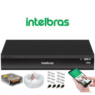 Imagem de Kit Dvr 8 Canais inteligente Intelbras Imhdx 3108 Full Hd Cabo fonte C