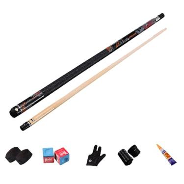 Imagem de Barra de Bilhar 1/2 em Madeira de Maple Canadense para Taco de Sinuca Profissional, Comprimento 147cm (58in) (B Tacos de bilhar e acessórios, 13mm)