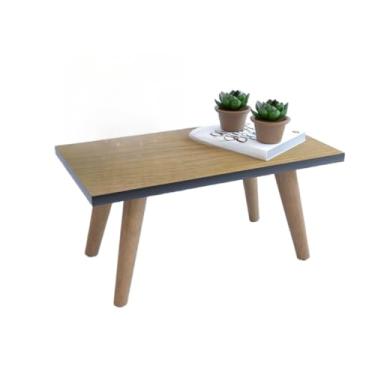 Imagem de Mesinha De Centro Retangular Pé Palito Madeira Sala De Estar (Freijó)