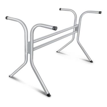 Imagem de Base de Mesa Nápoles para Tampo Retangular de até 1,40m x 0,80 - prata