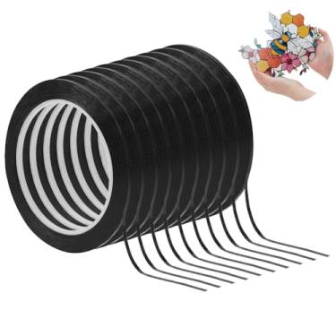 Imagem de NBEADS 10 peças de linhas de chumbo falsas, fita de posicionamento de alta temperatura PET de 3 mm 66 m adesivos de pintura para galeria janela projetos de arte DIY