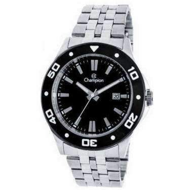 Imagem de Relógio Champion Masculino Preto Prata Ca31408t