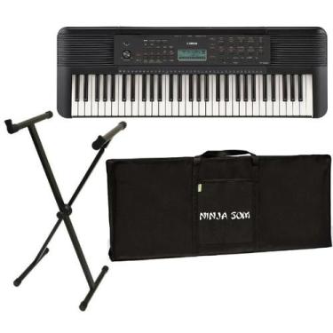 Imagem de Kit Teclado musical Yamaha PSR-E283 + BAG + Suporte X