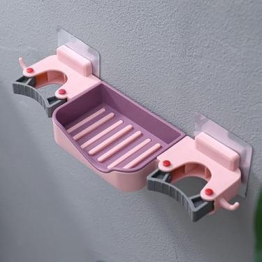 Imagem de Suporte de Parede Multiuso para Sabonete, Vassoura e Rodo, Rosa, 29 x 6 x 3,5 cm