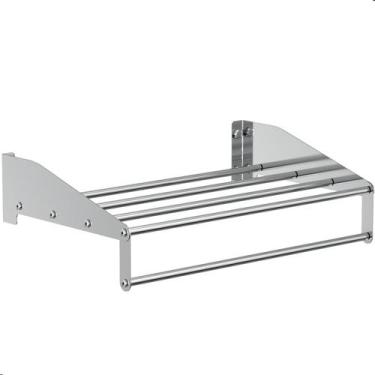 Imagem de Suporte Para Toalha de Banho Toalheiro Hotel Inox Tallin - CromoShop H