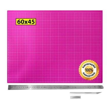 Imagem de Tapete Corte 60 Régua Inox 60 Estilete Precisão Scrapbook Rs - De Acor