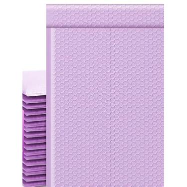 Imagem de YGM Envelopes de bolha acolchoados envelopes de plástico bolha para envio de envelopes de plástico bolha à prova d'água Envelope de plástico de plástico para embalagem a granel (roxo, 4 x 8 (10 peças