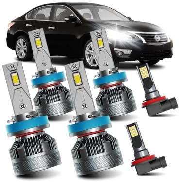 Imagem de AWALITED Compatível Com Faróis De Neblina Altos E Baixos Nissan Altima 2007-2018, Conjunto Lâmpadas Superbrilhantes Plug-And-Play Brancas 6000K, Pacote 6
