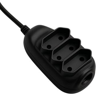 Imagem de Extensão Elgin Multipla com 3 tomadas - 10 Metros - 10A - Padrão 2 pinos - Preto - 46REX203010M