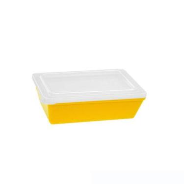 Imagem de Travessa Stillo Com Tampa P 2L Tropical Amarela - Vemplast