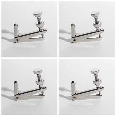 Imagem de Sintonizadores finos para violoncelo 1/2 ajustadores - aço inoxidável estável preto/dourado, 4 peças