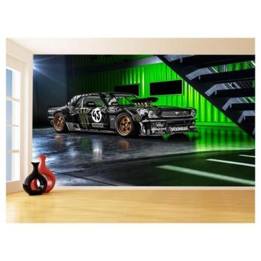 Imagem de Papel De Parede 3D Carro Antigo Ford Mustang Hot 3,5M Cxr60 - Você Dec