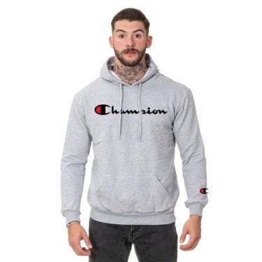 Imagem de Moletom Masculino Algodão Blusa de Frio Canguru - Core Base, Cinza, P