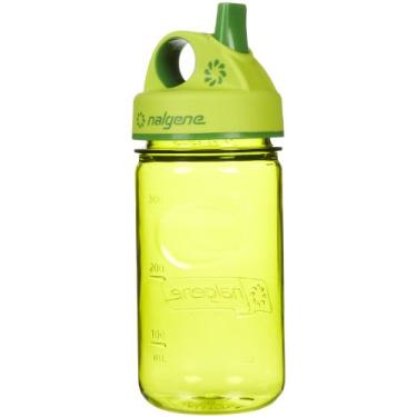 Imagem de Nalgene Garrafas de água infantis Grip-N-Gulp, copo à prova de vazamento, durável, livre de BPA e BPS, lavável na lava-louças, reutilizável e sustentável, 350 ml