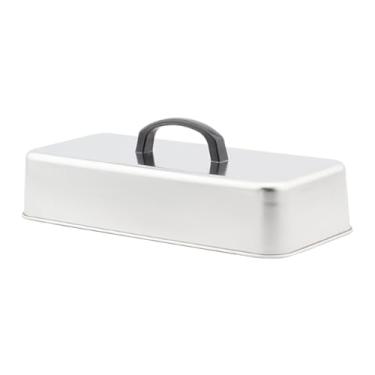 Imagem de Bothyi Tampa para grelhar alimentos a vapor, cúpula retangular para grelhar, capa para hambúrguer, grelha plana comercial para churrasco, hambúrgueres, 33x14.5x6.8 Cm