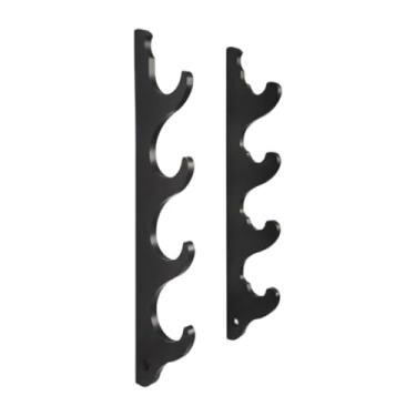 Imagem de kowaku Suporte horizontal para taco de beisebol montado na parede Suporte para taco de softball para colecionadores Rack de armazenamento, 4 Níveis