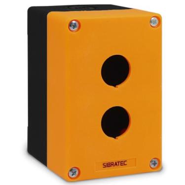 Imagem de CAIXA PLÁSTICA BX1/2 AMARELA PARA BOTOEIRA BOTÃO 2 FURO 22mm - Sibrate