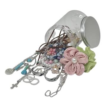 Imagem de MINGRI Mystery Jewelry Jar Bundle - Caixa de joias surpresa de 40 a 45 peças para mulheres, conjunto de presente (colar, brincos, anéis, kracelet, chaveiro, grampo de cabelo) - Presente de aniversário