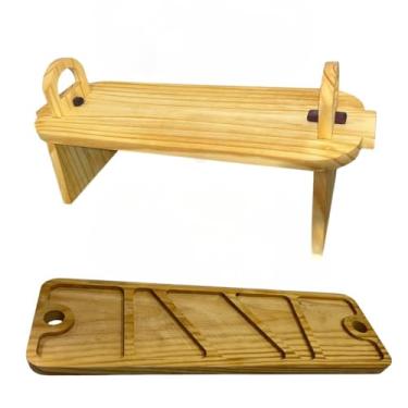 Imagem de Tabua De Frios Petisqueira Madeira Pinus Servir Porções Petiscos Pão Luxo Ceia Natal Decoração(60x24cm+Petisqueira60x19cm)