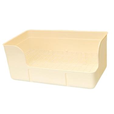 Imagem de Generic Caixa de areia para, bandeja de mictório, bandeja de areia para, vaso sanitário, caixa de xixi de canto, para usar no banheiro para, Bege