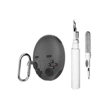 Imagem de [3 em 1] Capa fofa SKPY compatível com Huawei FreeBuds 6 com chaveiro e kit de limpeza, capa à prova de choque para console de jogos 3D de silicone macio para mulheres e homens