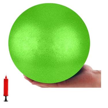 Imagem de XIECCX Mini bolas de ioga 15,2 cm para exercícios e terapia de pilates, equilíbrio micropore, equipamento para treinamento de estabilidade em casa, treinamento de núcleo físico com bomba (verde)