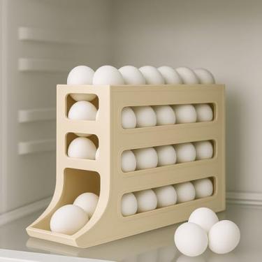 Imagem de Porta ovos Organizador de Ovos para geladeira organizador Dispenser Compacto e prático 18 ovos