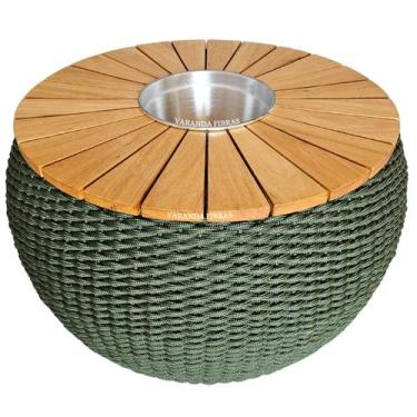 Imagem de Mesa Mesinha de Centro Em Corda Náutica Com Champanheira - Varanda Fib