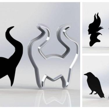 Imagem de Cortador Kit Malévola 3 Modelos Tamanho 6cm