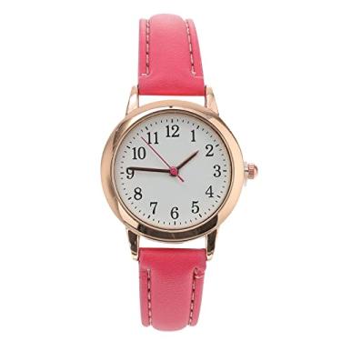 Imagem de Baluue Relógio Analógico Quartzo Com Pulseira De Couro Relógios Femininos À Prova D'Água Para Pulsos Pequenos