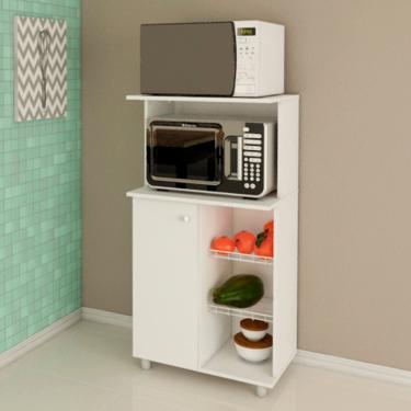 Imagem de Balcão Multiuso Com 1 Porta E 2 Cestos Para Fruteira Branco