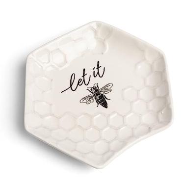 Imagem de Youngs Descanso de colher de cerâmica para abelha, suporte de colher grande para fogão para colheres de cozinha, concha de espátula, descanso de utensílios resistente ao calor para bancada, 12,7 x