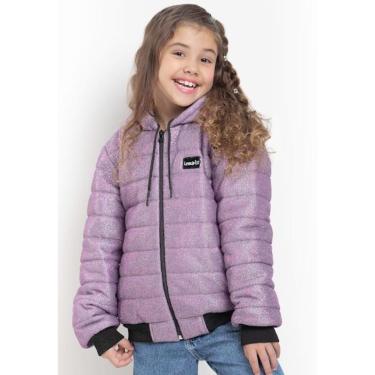 Imagem de Casaco Jaqueta Menina Infantil Forrada Glitter Lessa K025-Feminino