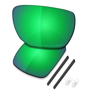 Imagem de SAUCER Lentes de reposição premium e kits de borracha para óculos de sol Oakley Ejector OO4142 de alta definição - Verde jade polarizado