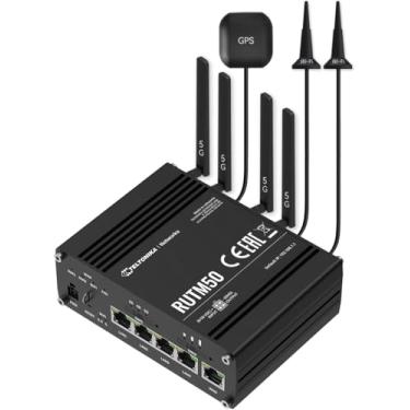 Imagem de Roteador Teltonika RUTM50 Cellular 5G – Velocidades de até 3,4 Gbps, Dual SIM com Auto-Failover, Compatibilidade Retroativa 4G LTE Cat 19, Auto APN – Compatível com operadoras dos EUA e Canadá