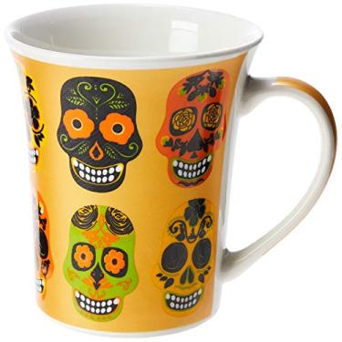 Imagem de Caneca De Porcelana Caveira Laranja 350ml Lyor Laranja No Voltagev