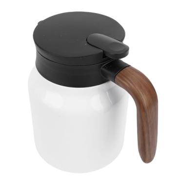 Imagem de AUNMAS Jarra Térmica, 1000ml de Cafeteira de Ai Com Aço Inoxidável de 1000 Ml Com Filtro para Leite de Bebida de chá, Bule para a Loja de Escritórios Em Casa (Branco)