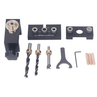 Imagem de Gabarito de Cavilha, Kit de Gabarito de Cavilha Autocentrante, Localizador de Guia de Perfuração de Bolso, Kit de Conjunto de Ferramentas de Perfuração de Liga de Alumínio, Furos