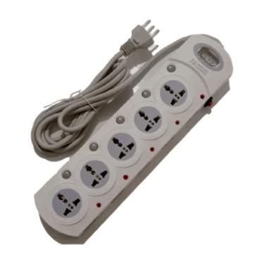 Imagem de Extensao Eletrica Regua Barra Universal 16 Tomadas 5 Padrão Q16 5mts