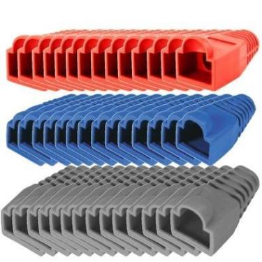 Imagem de 25x Capa Protetora Conector Rj45 Boot Snap In Plug Cat5/cat6 Cor:vermelho